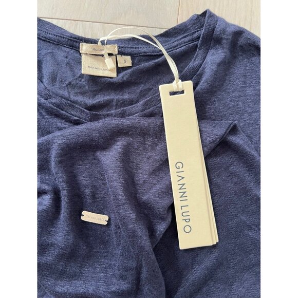 Gianni Lupo Linen Tee Deep Blue ( S ) - Picture 2 of 2